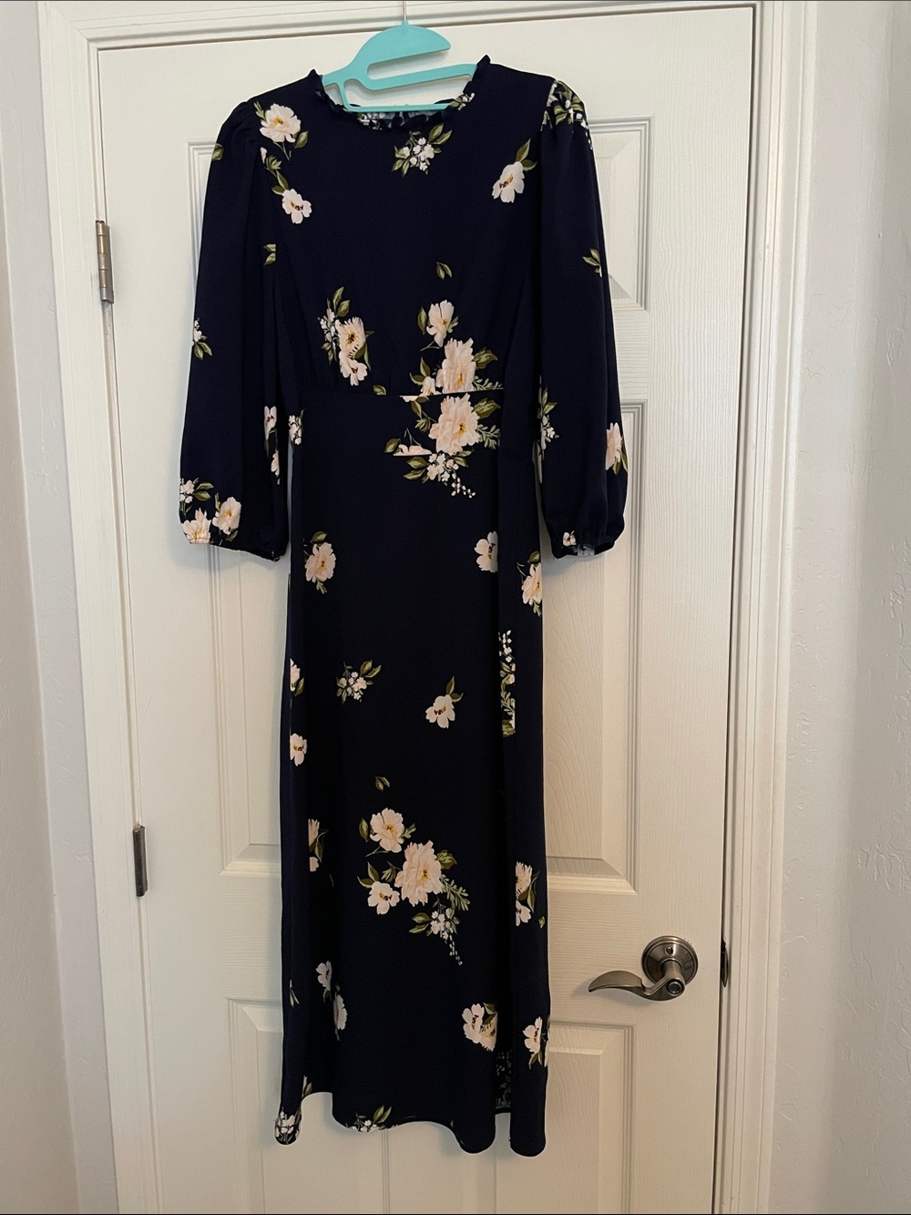 Sugarlips navy floral midi dress